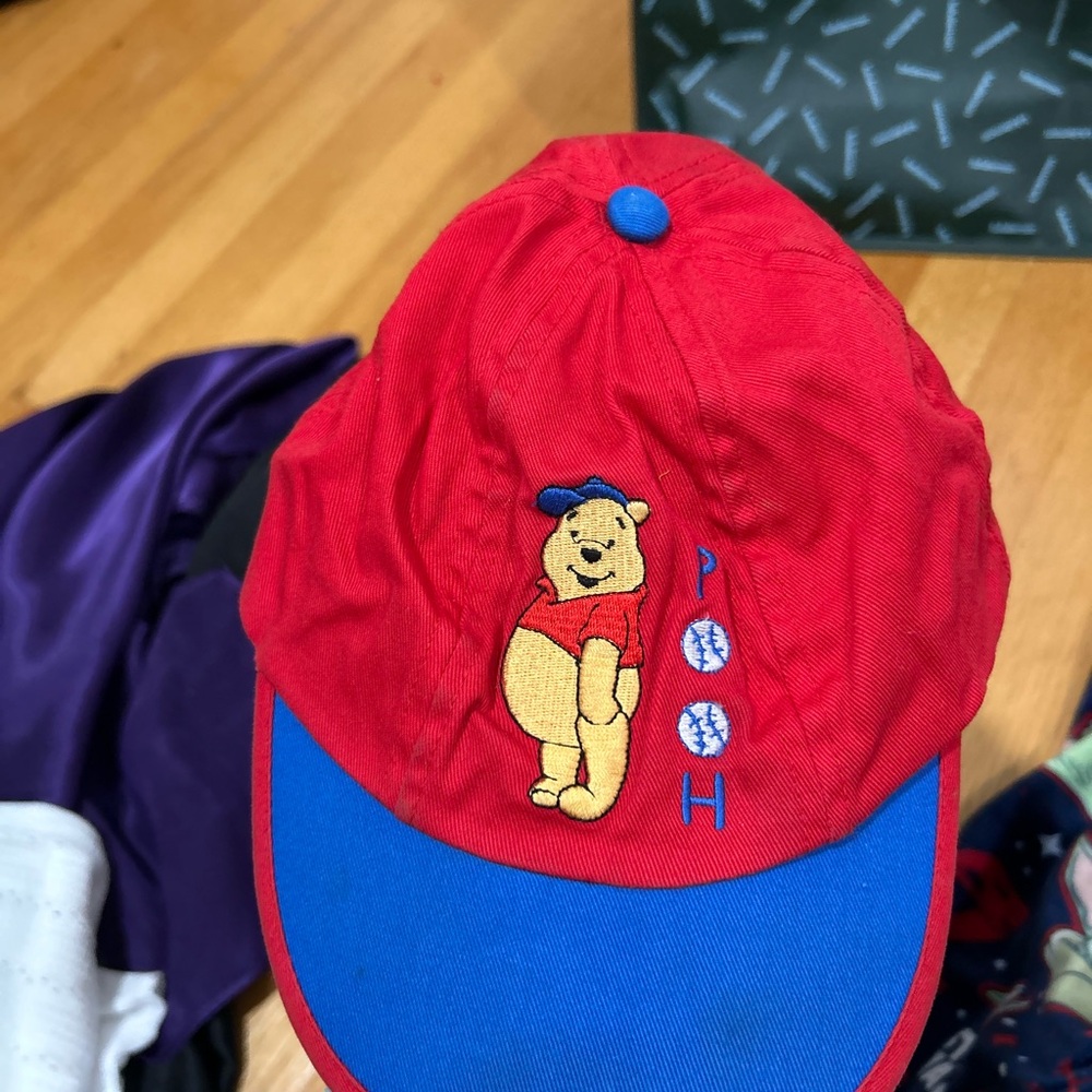Vintage Red and Blue Pooh Bear baseball Cap